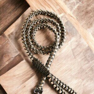Brown & Camo Paracord Dog Leash 65" ~ made in USA ~ Handmade and New Heavy Duty